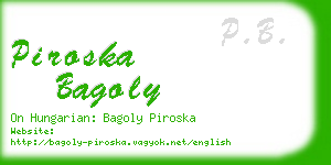 piroska bagoly business card